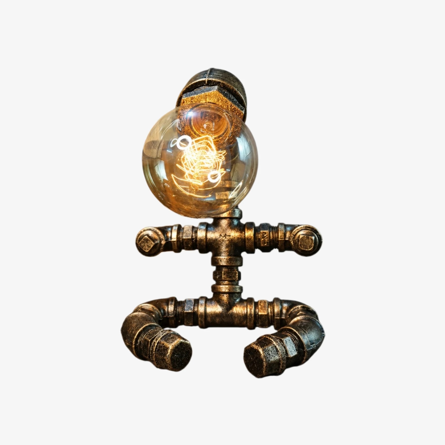 Pipi Style retro industrial pipe table lamp