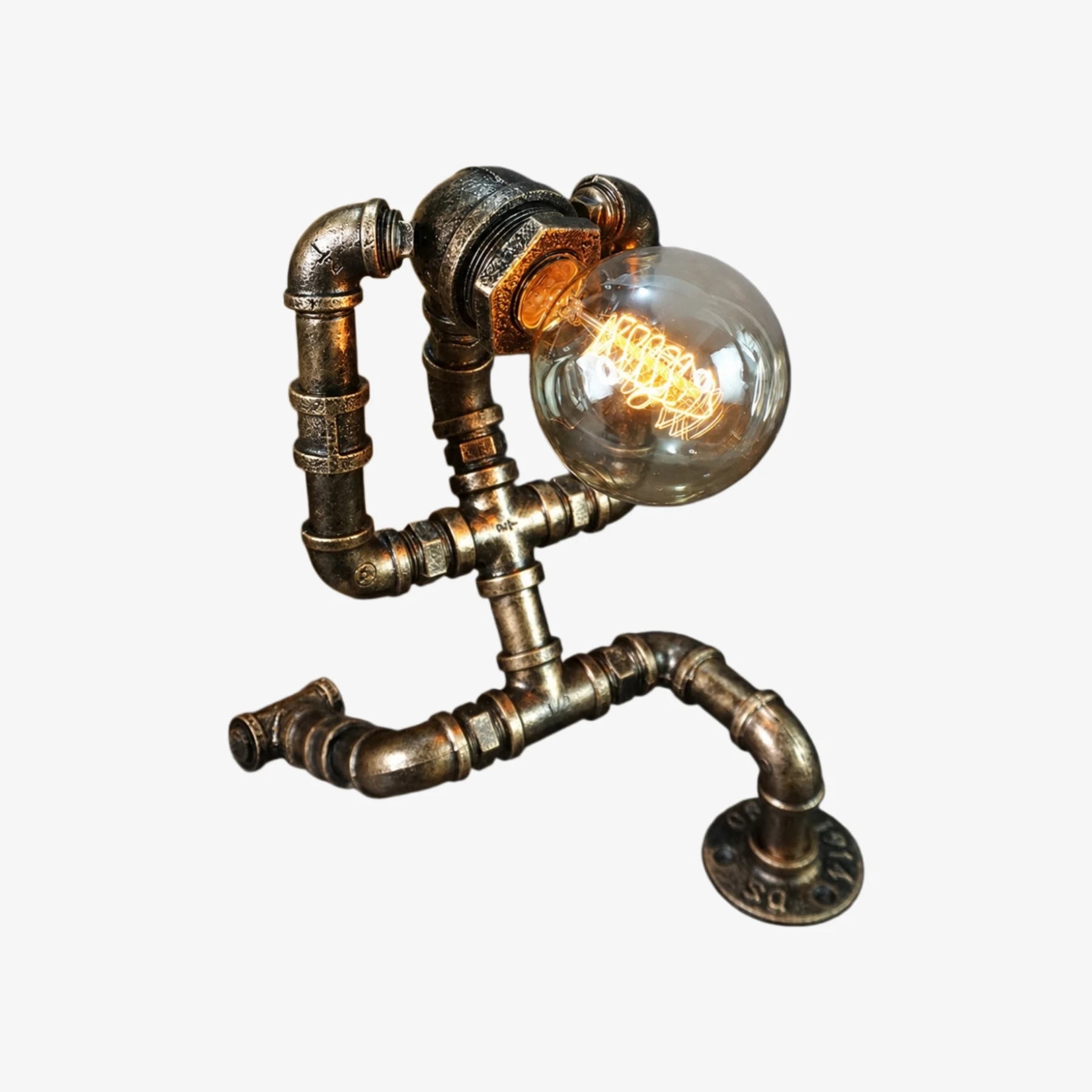 Aini Style retro industrial pipe table lamp