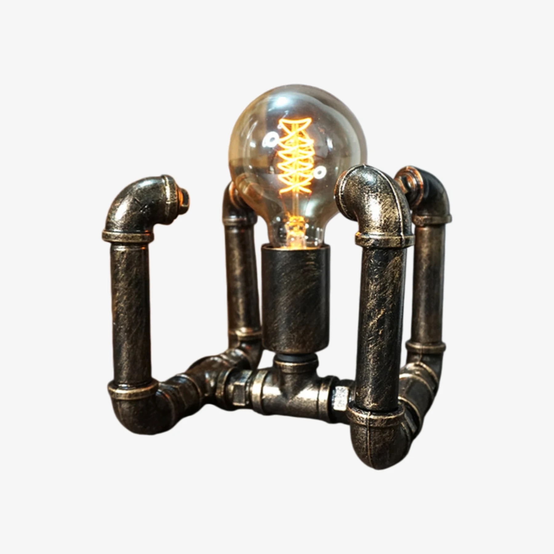 Richie Style retro industrial pipe table lamp