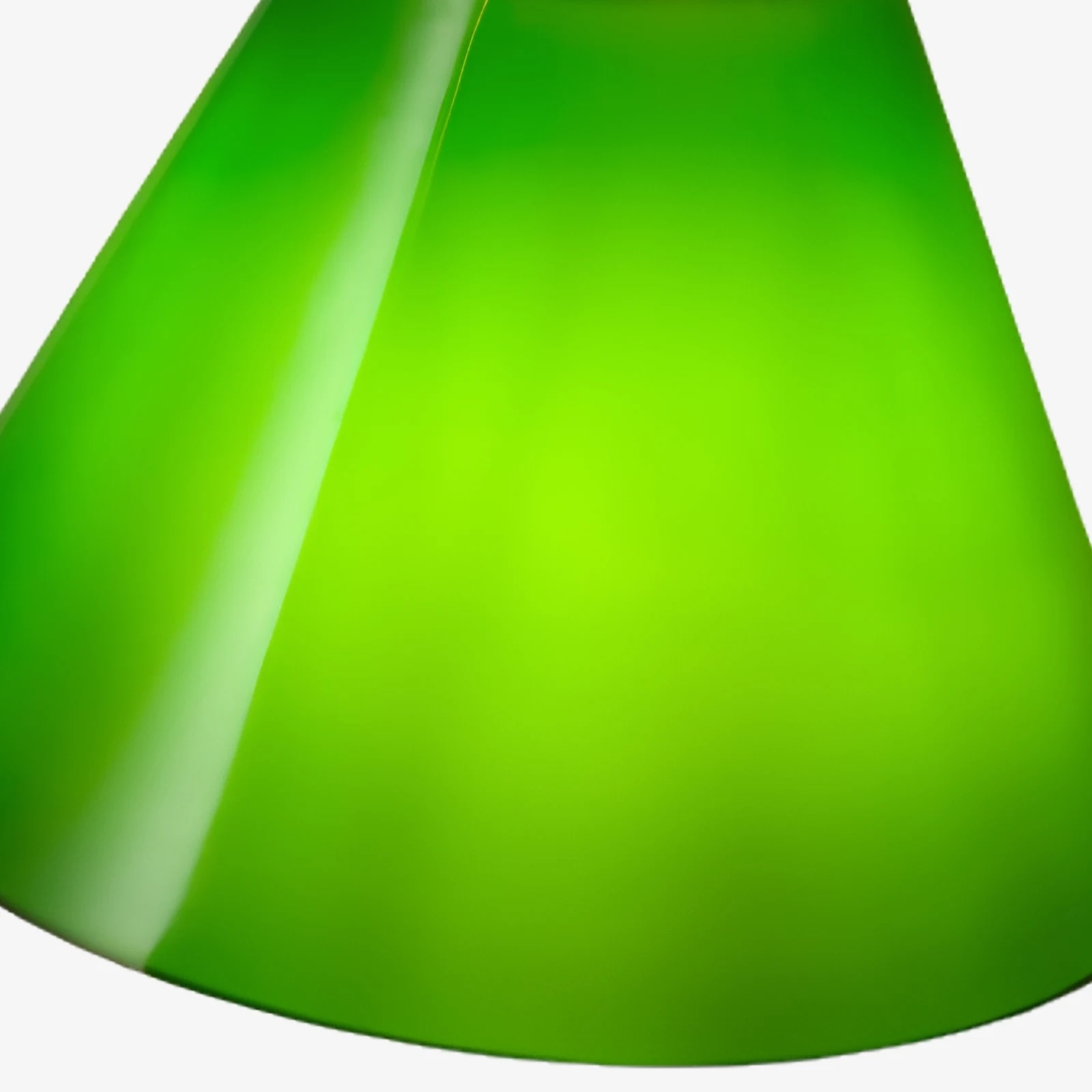 Rich green glass with a soft glow