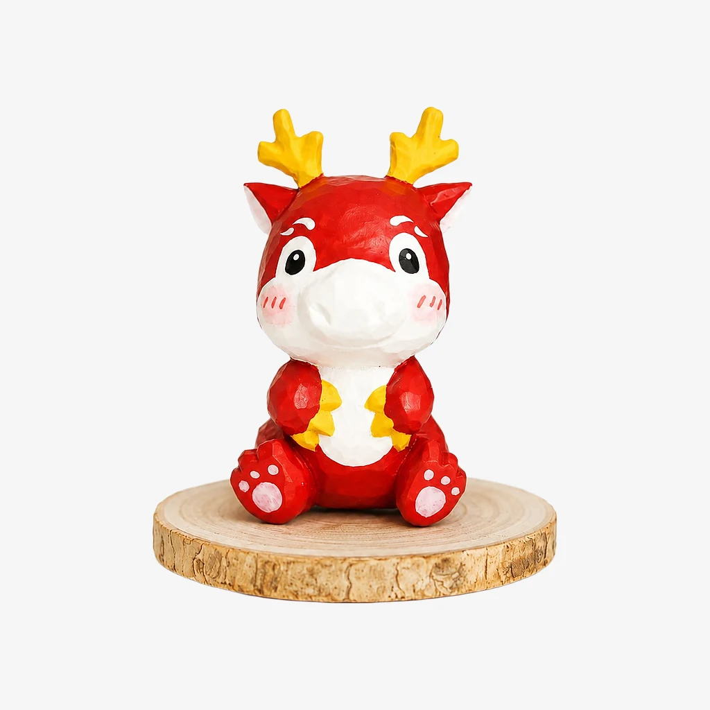 Figurines d'animaux en bois sculptées à la main