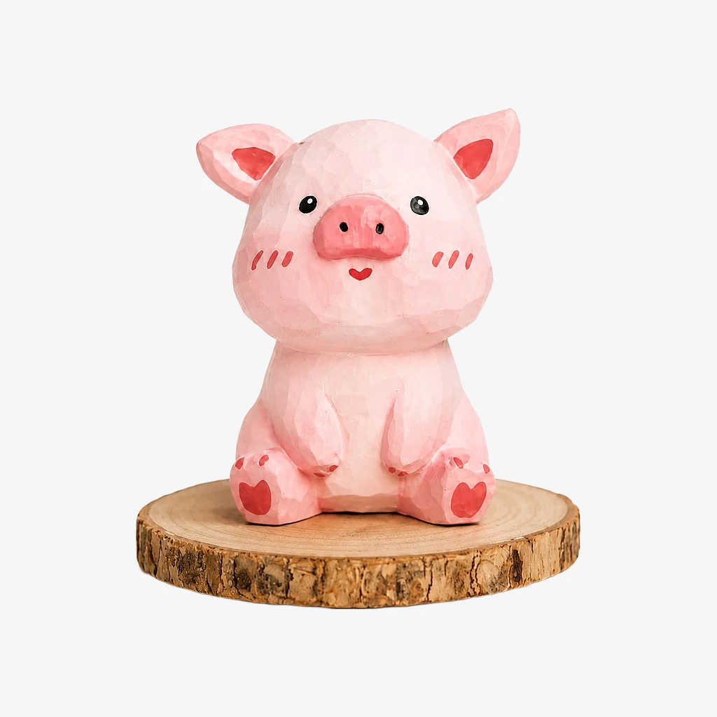 Figurines d'animaux en bois sculptées à la main