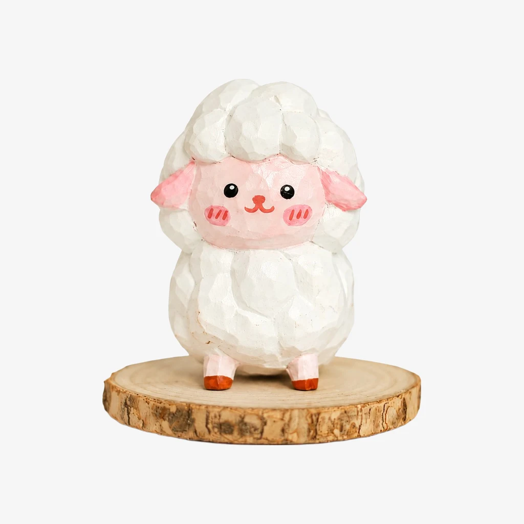 Figurines d'animaux en bois sculptées à la main