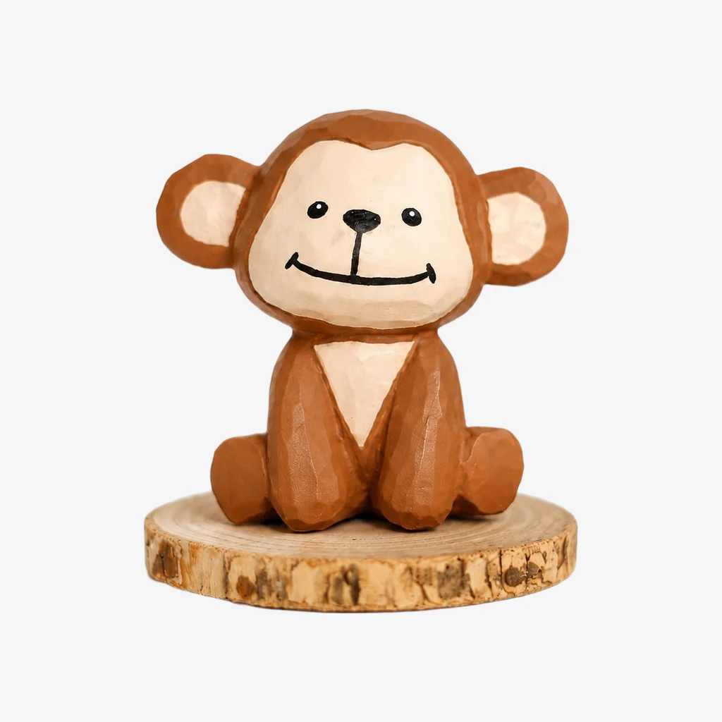 Figurines d'animaux en bois sculptées à la main