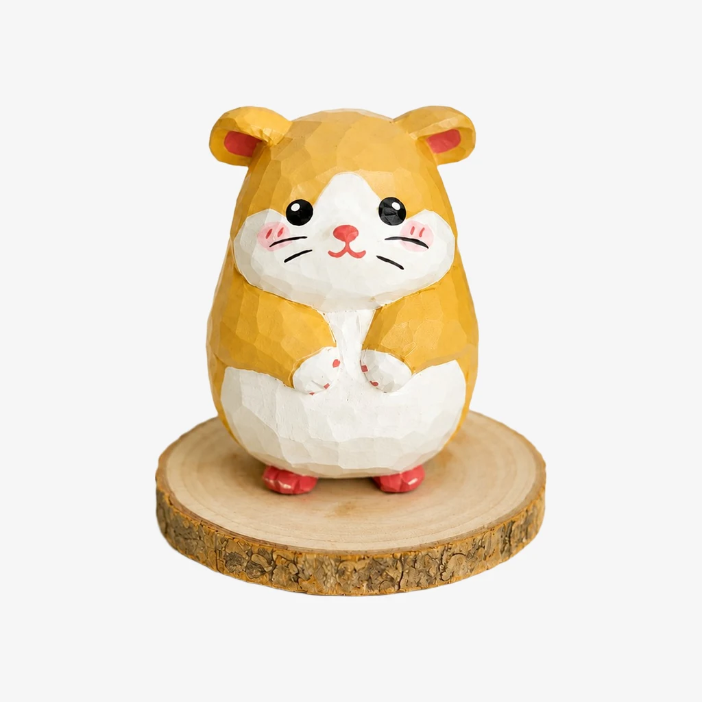 Figurines d'animaux en bois sculptées à la main