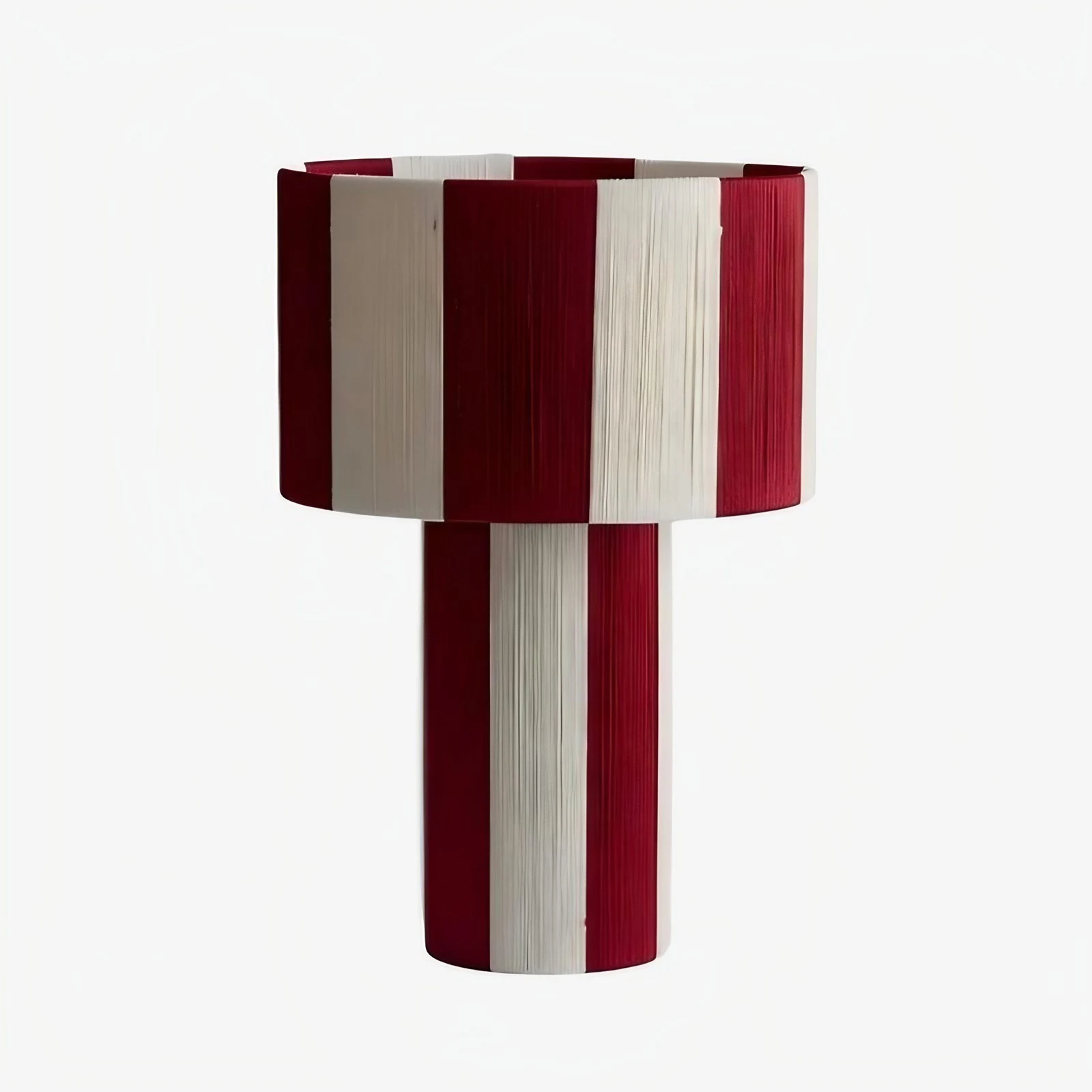 Burgundy Purple striped woven table lamp color option