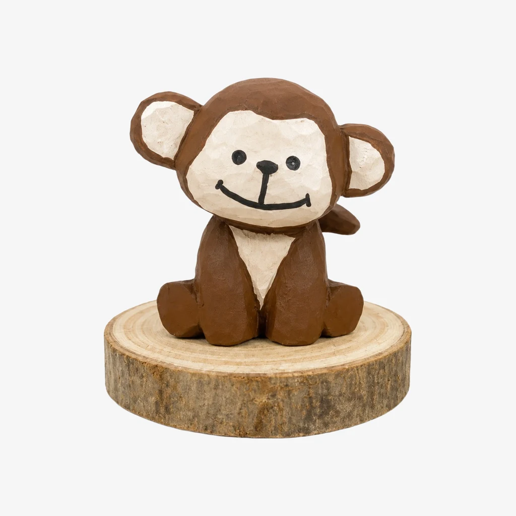 Figurines d'animaux en bois sculptées à la main
