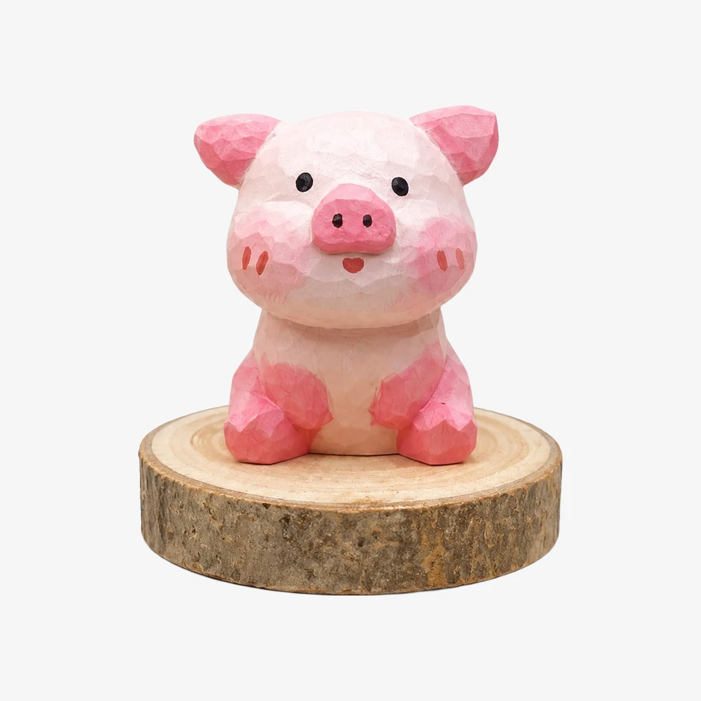 Figurines d'animaux en bois sculptées à la main