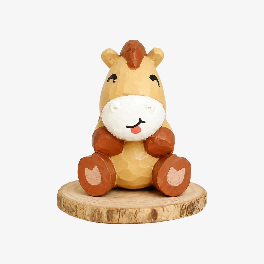 Figurines d'animaux en bois sculptées à la main