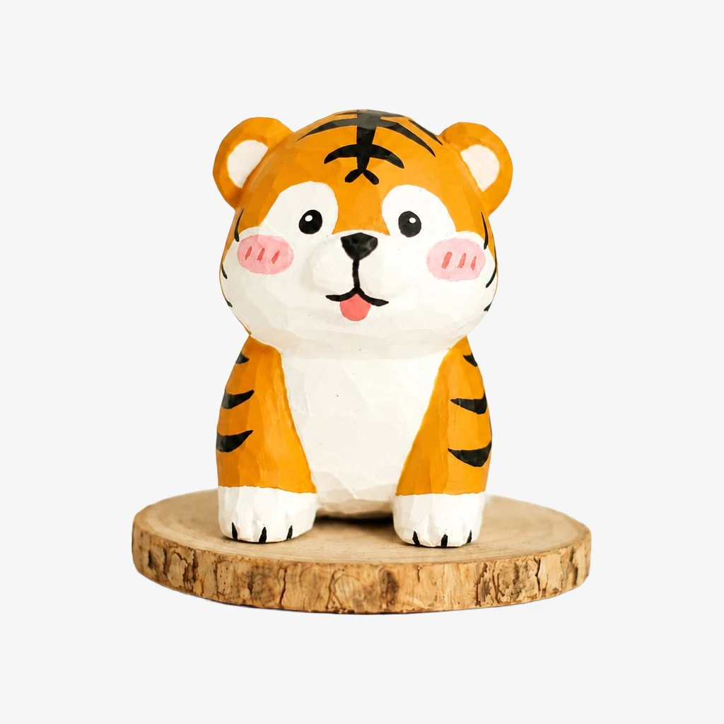 Figurines d'animaux en bois sculptées à la main