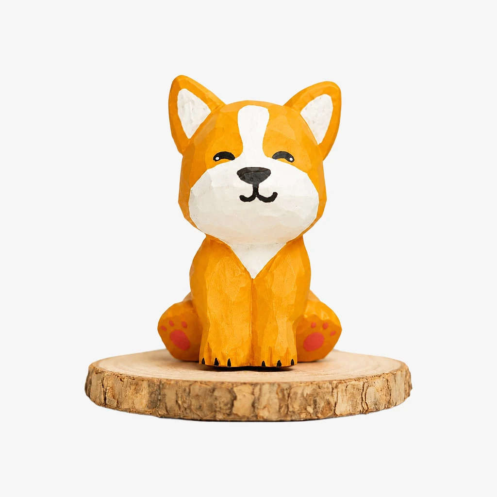Figurines d'animaux en bois sculptées à la main