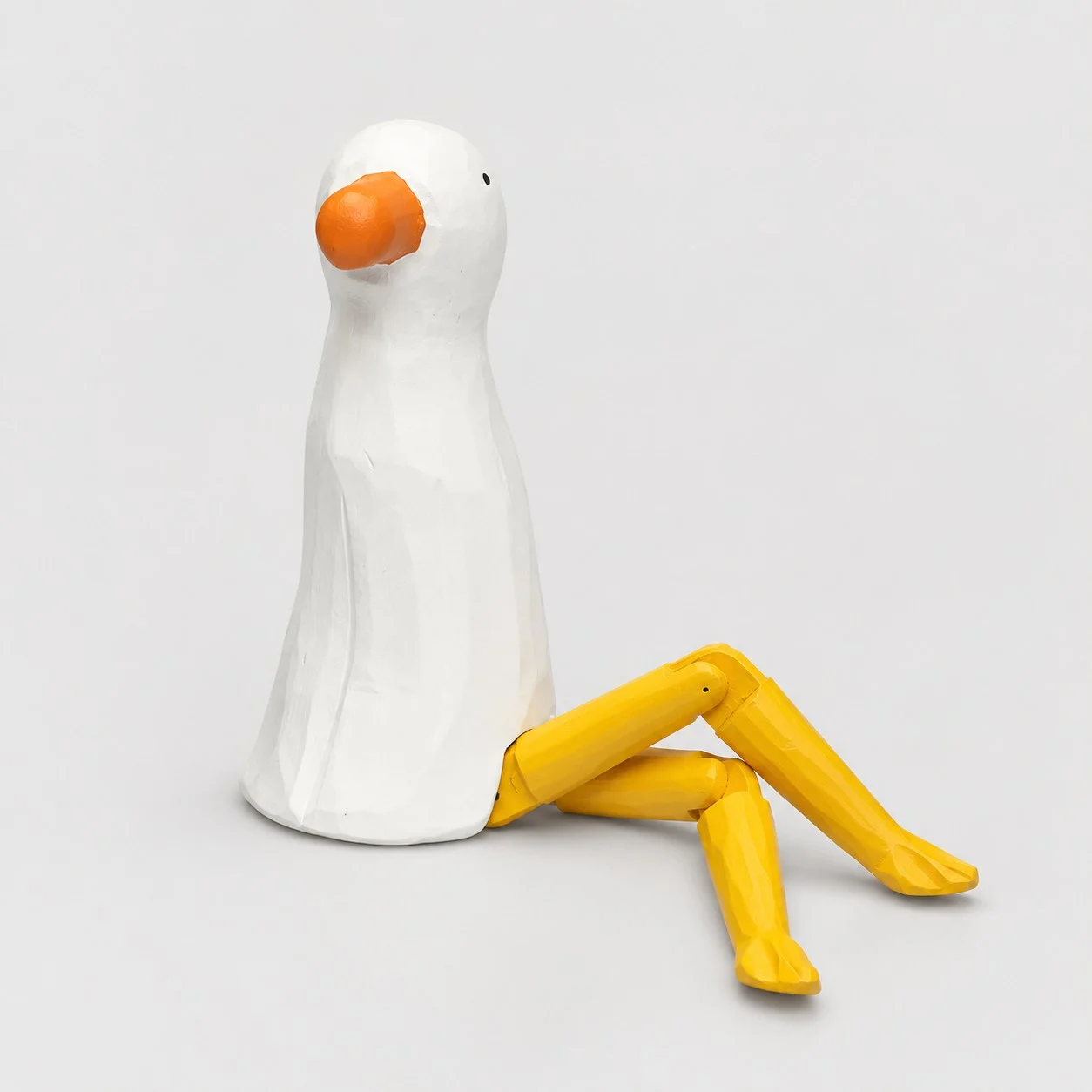 Ornement de mouette en bois sculpté à la main