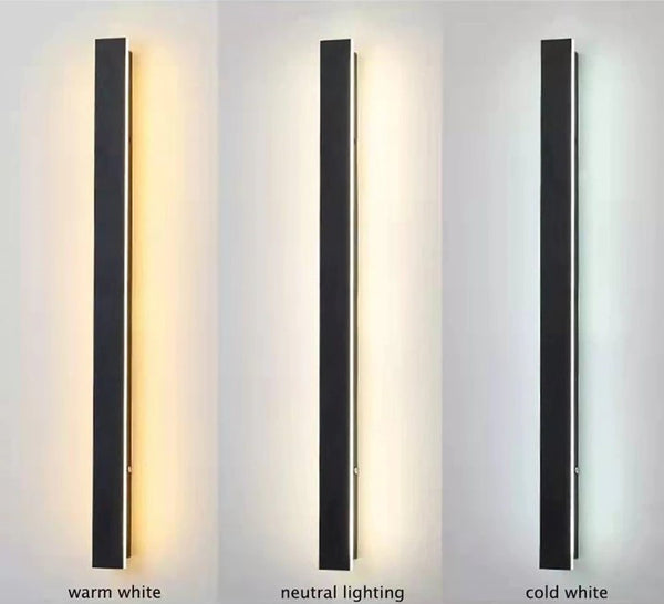 Lights of Scandinavia - Funkis - Funkis - IP65 Waterproof outdoor LED wall light. Black frosted aluminum surface and bright powerful LED source. Dimmable version comes with a remote control to adjust brightness and color temperature.