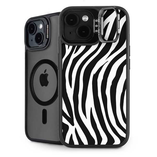 Zebra Print iPhone 15 Kickstand Case Zebra Print iPhone 15 Kickstand Case
