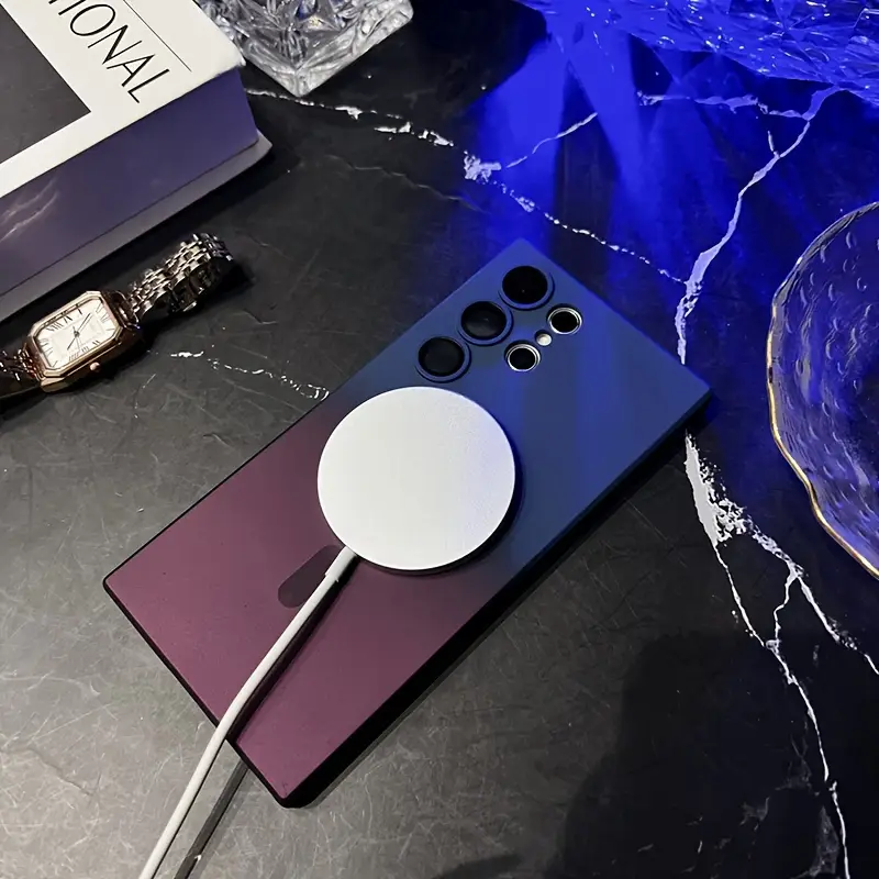 for magnetic wireless charging gradient phone case for samsung s24 s20 s21 s22 s23 s20fe s21fe note 20 ultra plue candy color soft fall prevention protect cover details 5