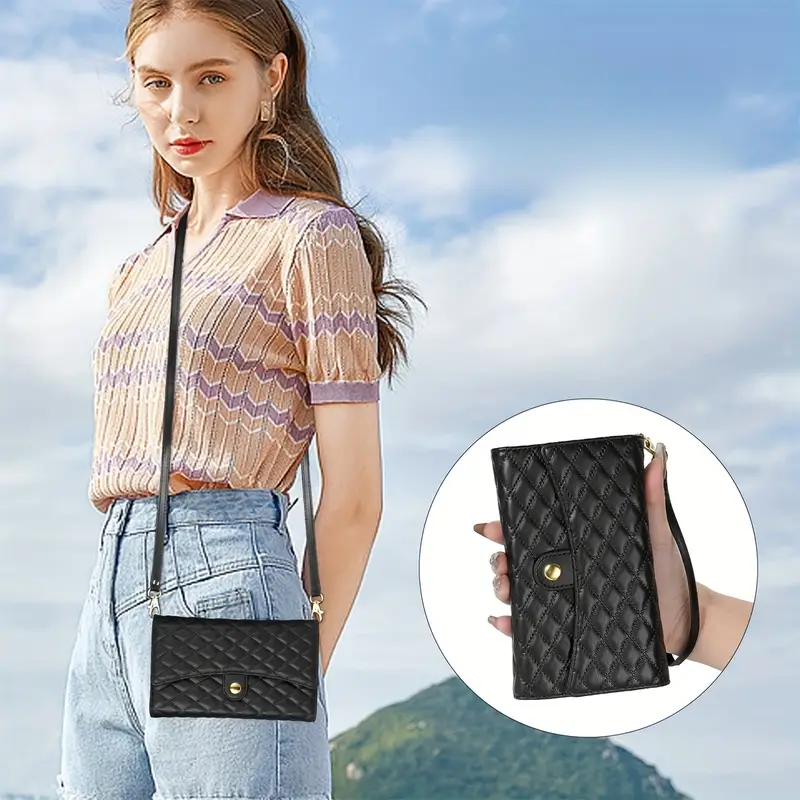 crossbody fashion faux leather mobile phone case wallet card holder for samsung galaxy s24 s23 s22 s21 s20 ultra s24 s23 s22 s21 s20 s23 fe details 2