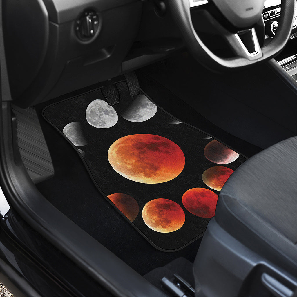 Lunar Eclipse Cycle Print Front and Back Car Floor Mats