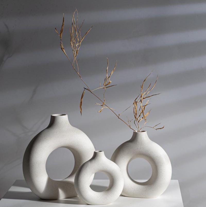 Japandi Round Ceramic Vase