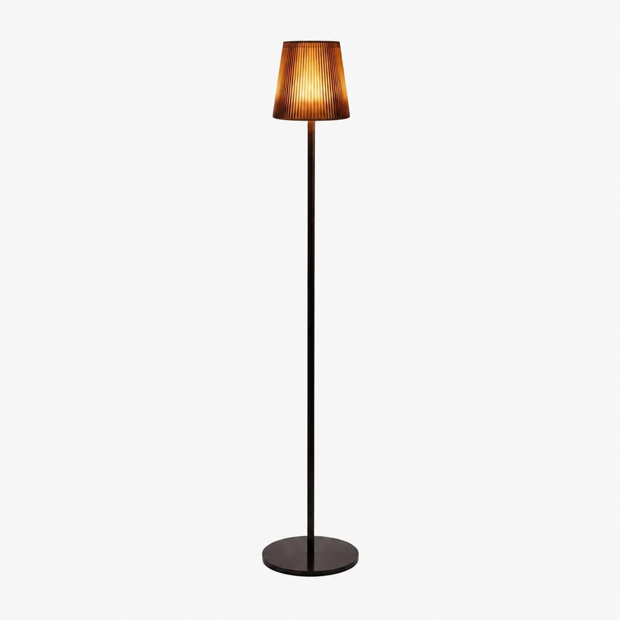 Black and amber floor lamp SKU view