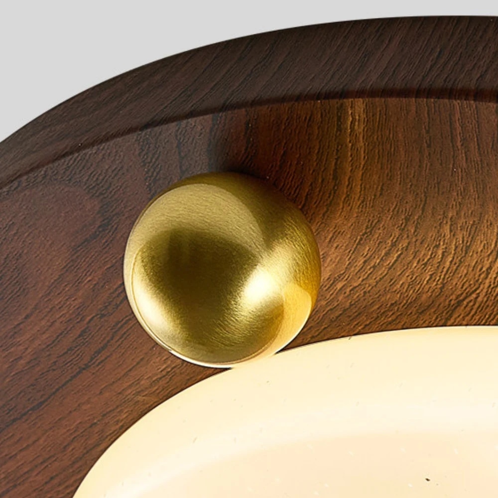Walnut RGB Dynamic Sky Flush Mount Ceiling Light room scene