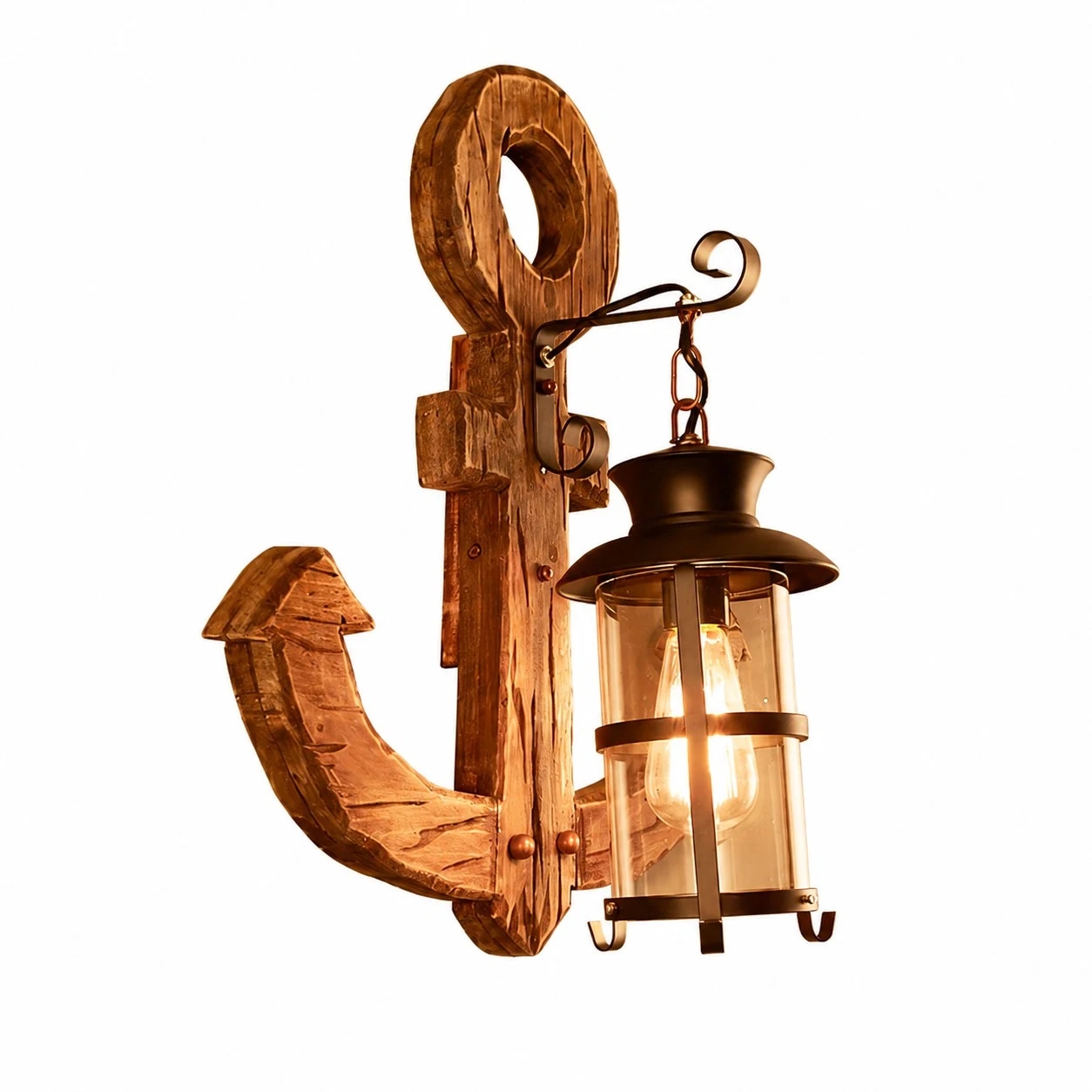 Rustikk vegglampe livsstilsdisplay