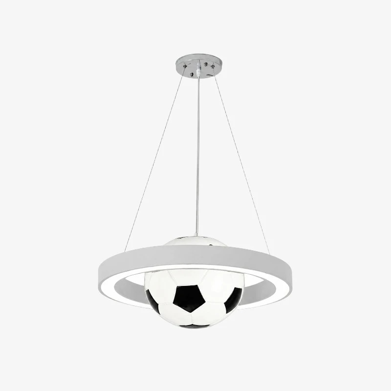 Lámpara colgante de fútbol blanca