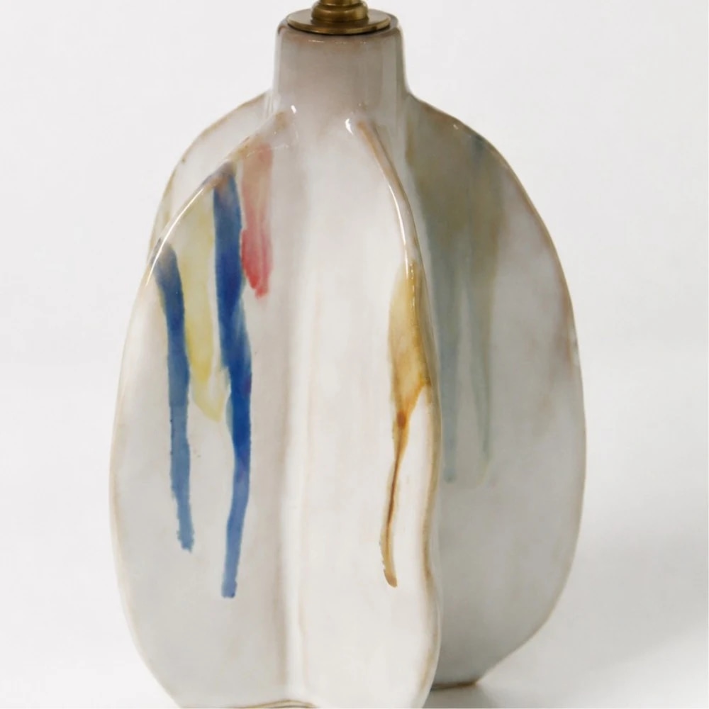 Blue Botanical Ceramic Table Lamp room scene