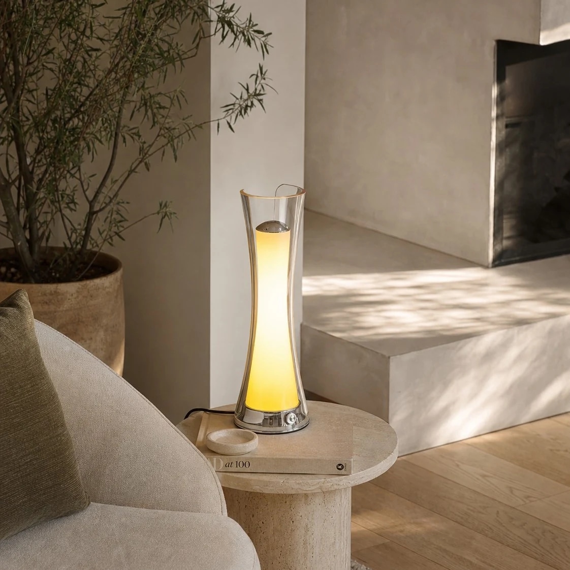 Side table soft gradient lamp scene