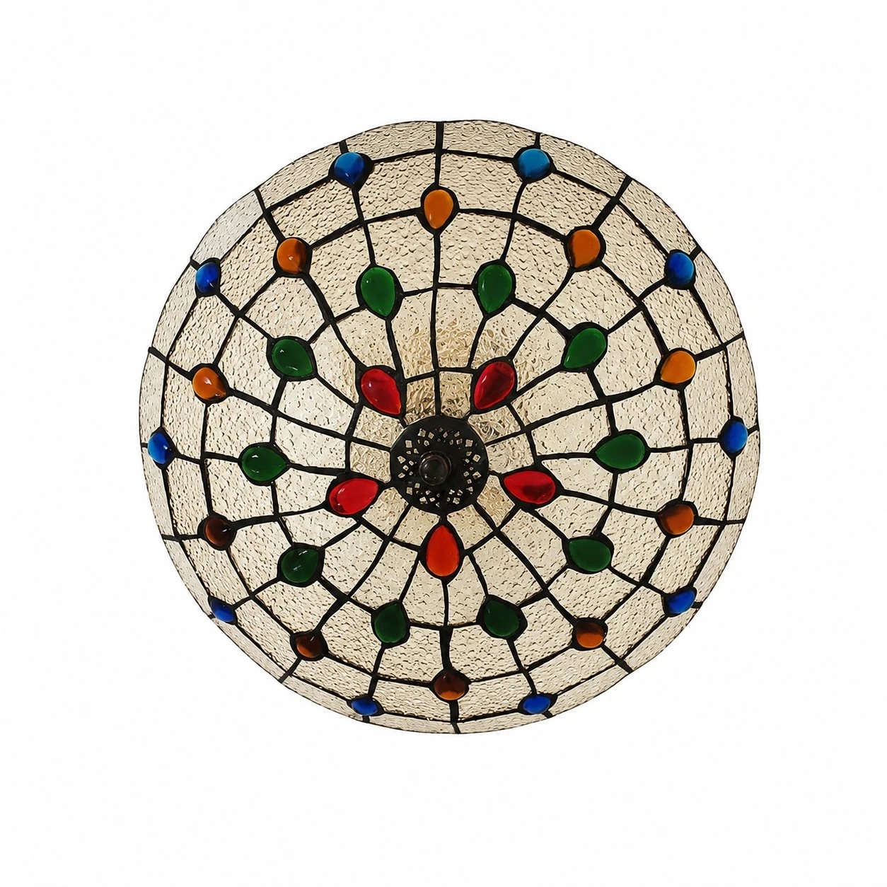 30 cm 2-Light Amber Gem Diamond Clear flush mount light