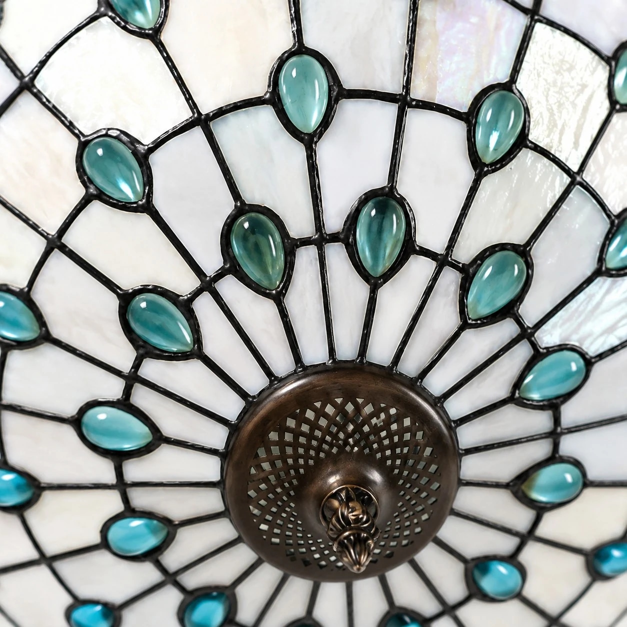 Blue bead center detail