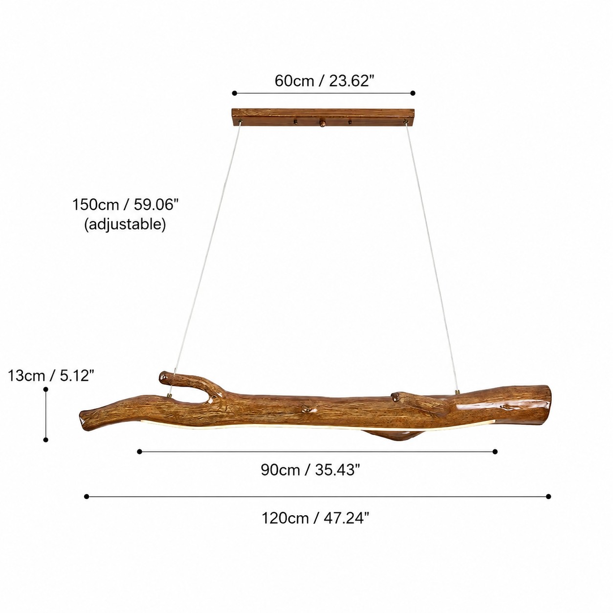 diagrama de tamanho 120 cm