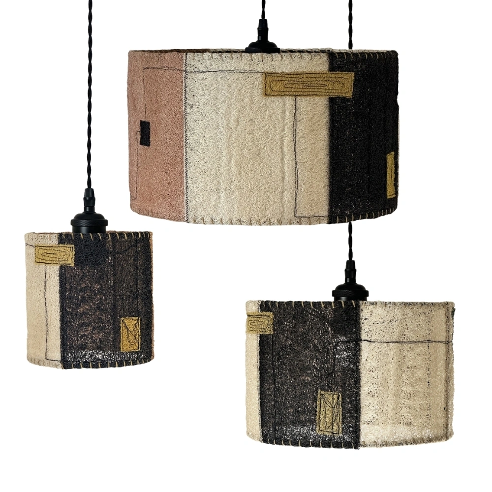 Style A natural loofah pendant SKU view