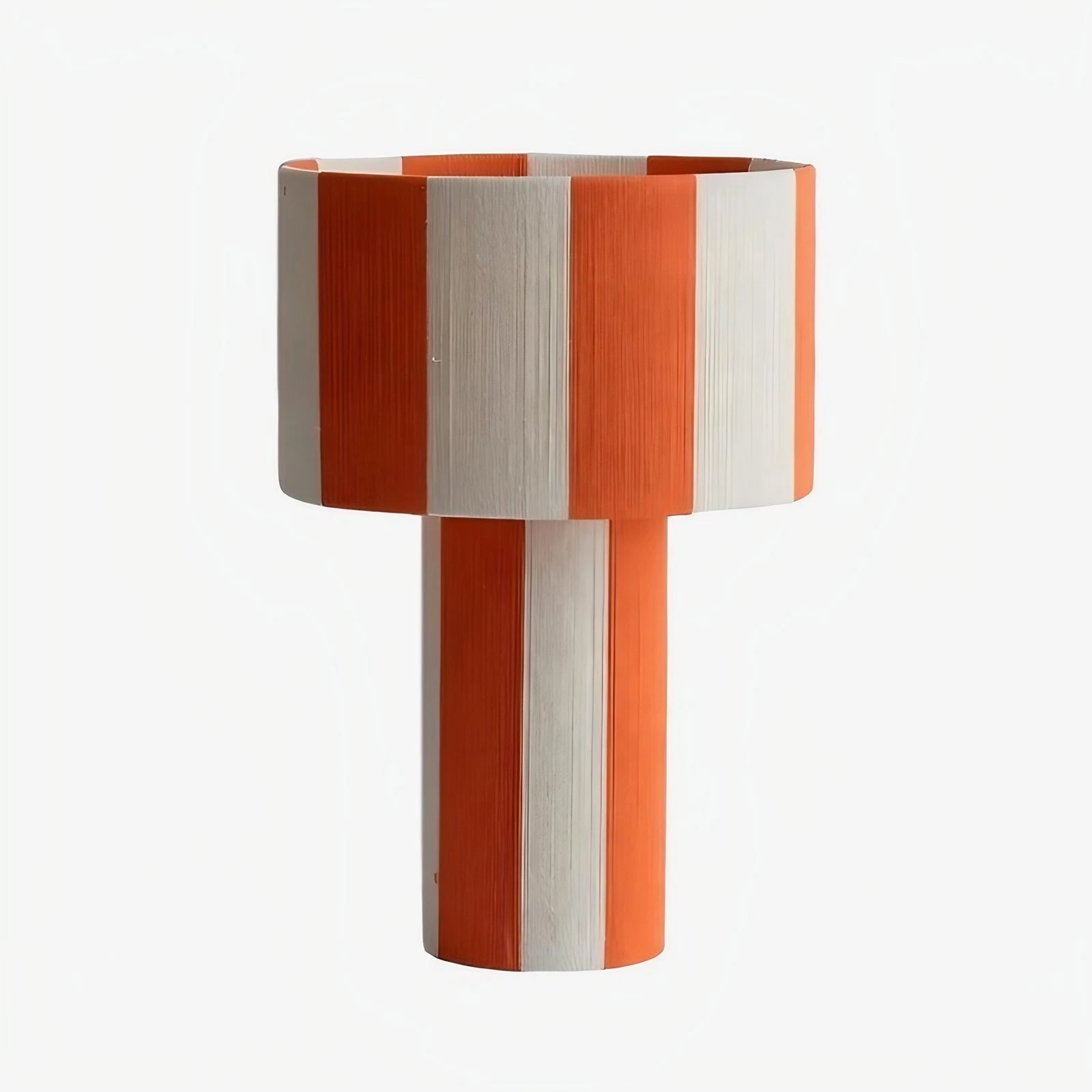 Lampada da tavolo intrecciata a righe arancioni (opzione di colore)
