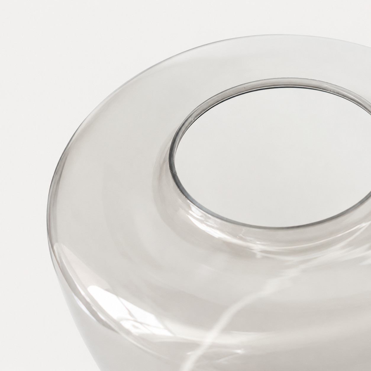Clear glass shade detail