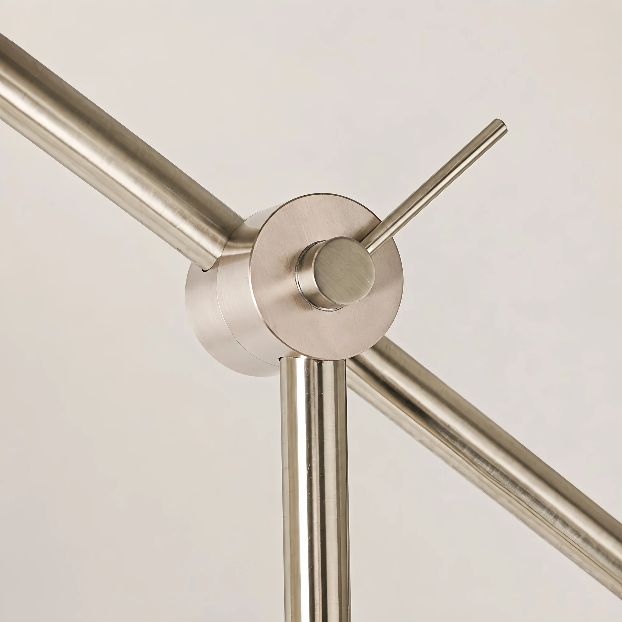 table lamp polished nickel swing arm adjustment detail