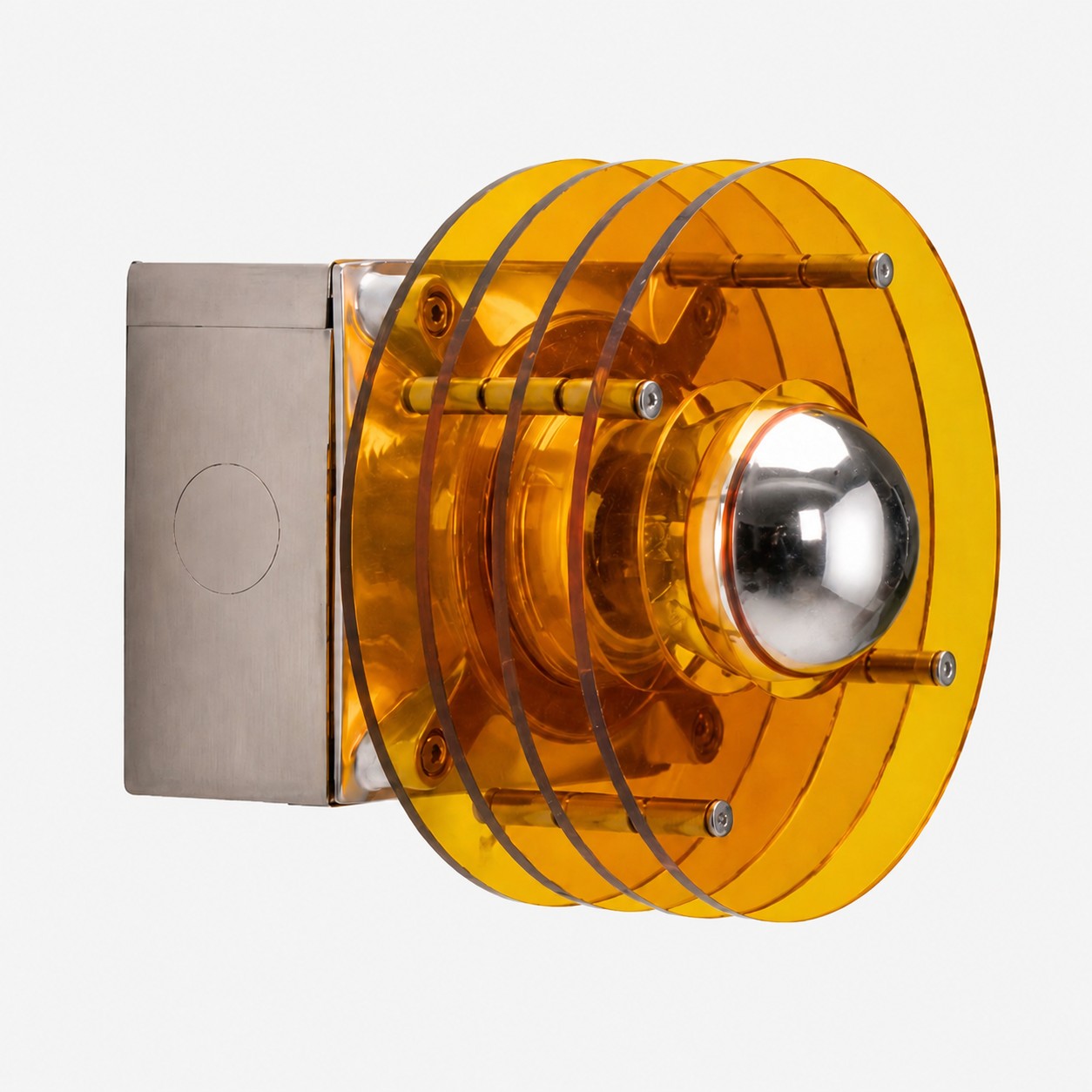 Amber acrylic wall lamp SKU image