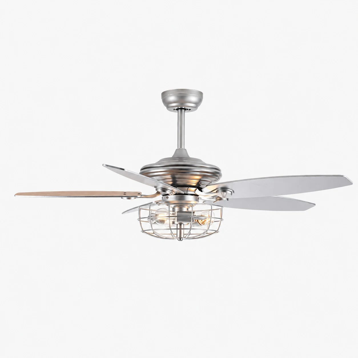 Gaiola de metal prateada / 107 cm / 42″