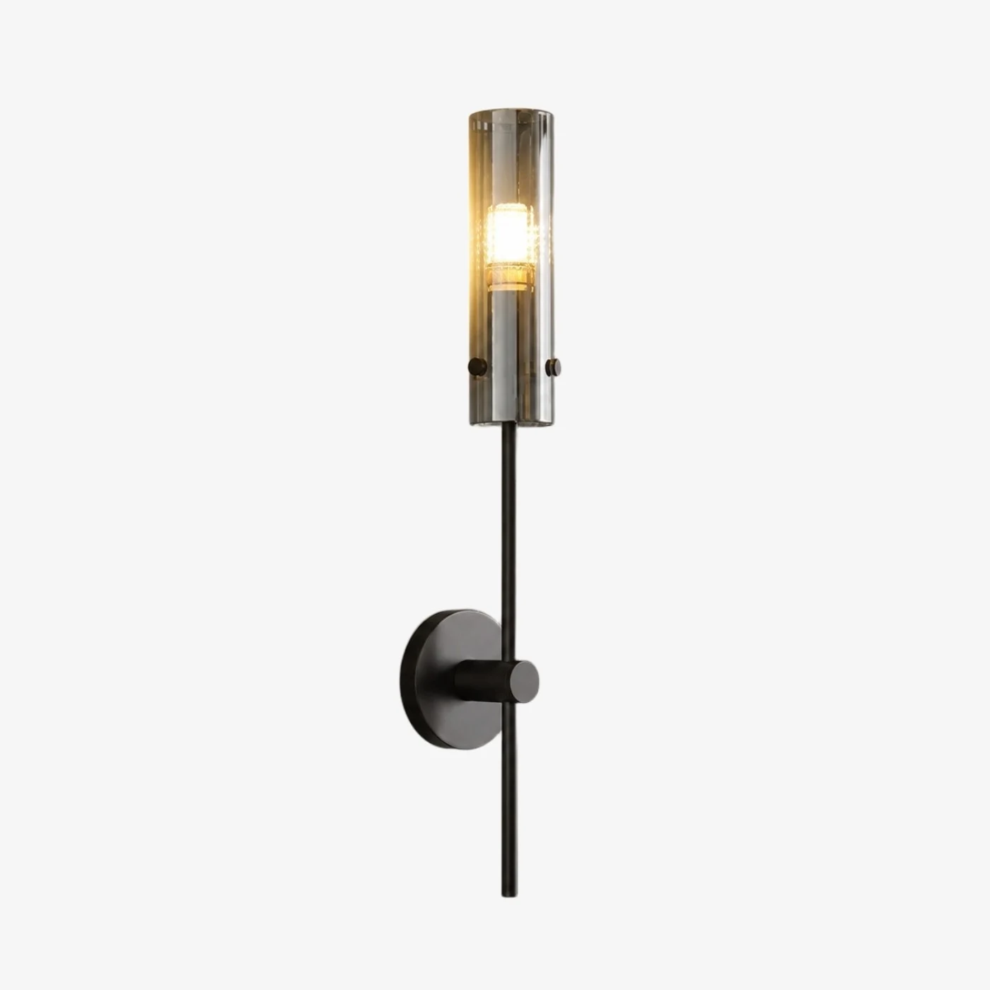 Aplique de pared de alabastro negro cobrizo con un cabezal de luz