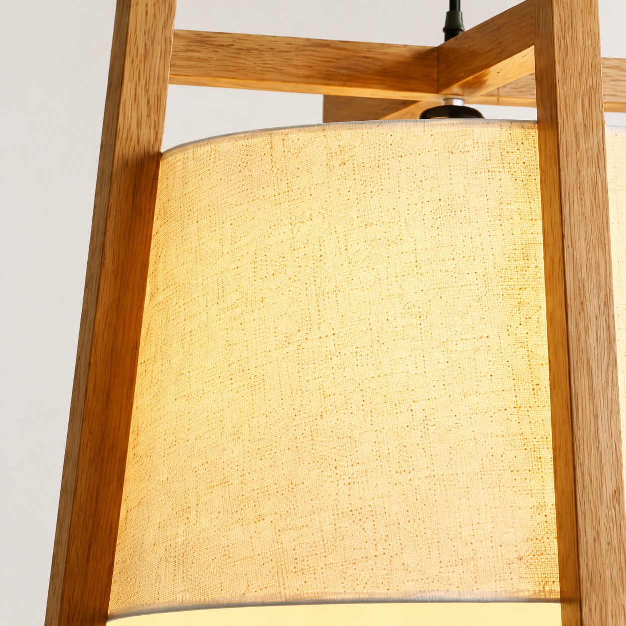 Close-up of woven fabric shade texture