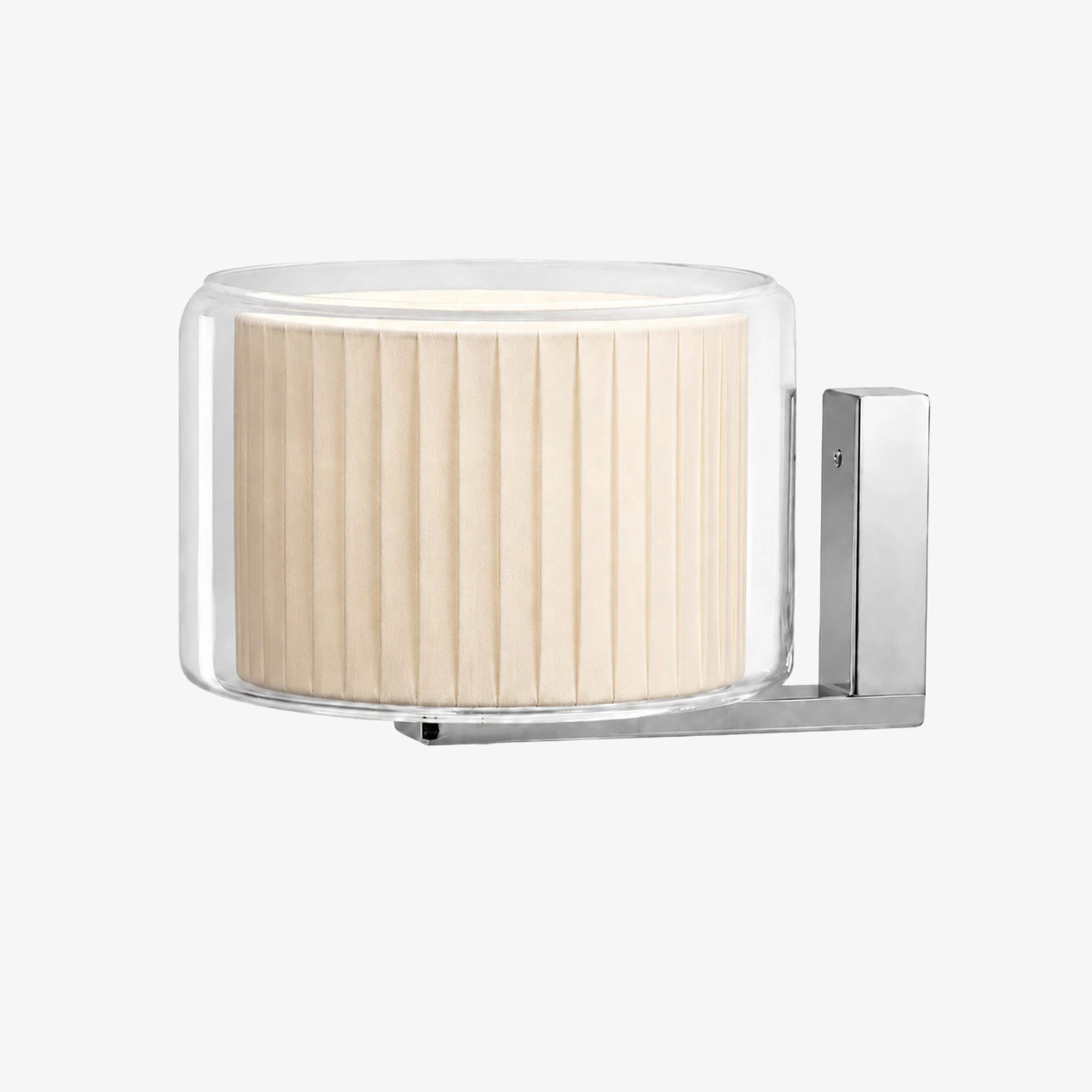 Pleated Shade with Chrome base