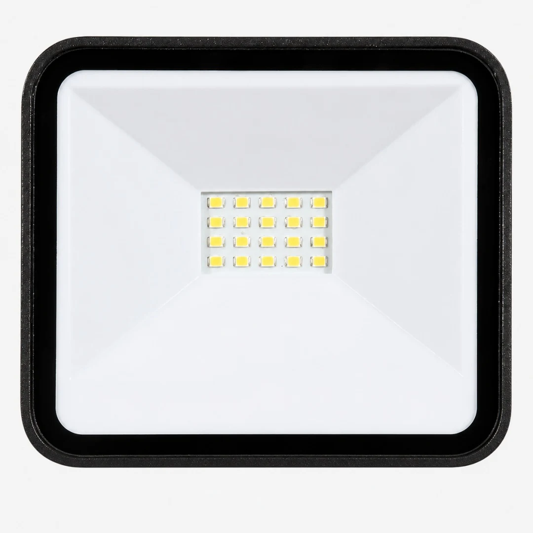 Detalle del difusor de vidrio y del panel LED