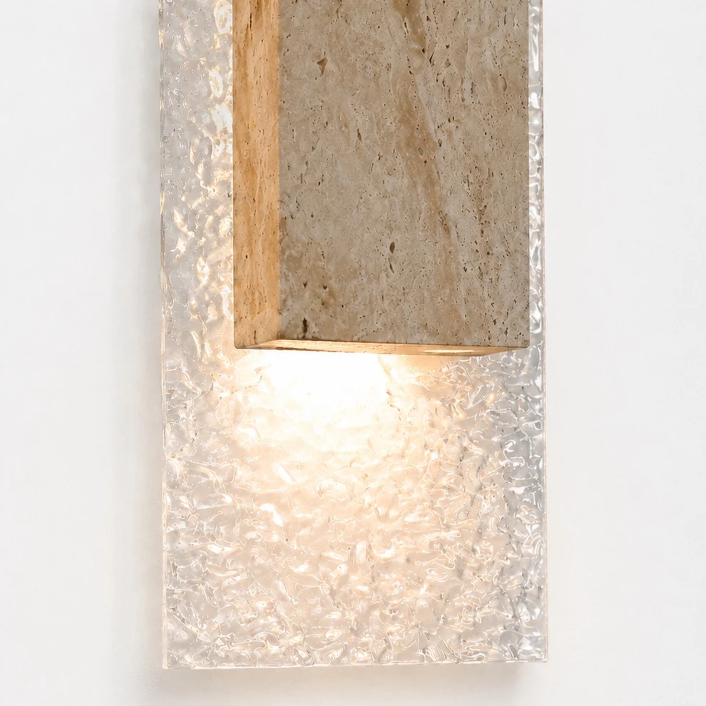 LED light washing upward and downward from the sconce