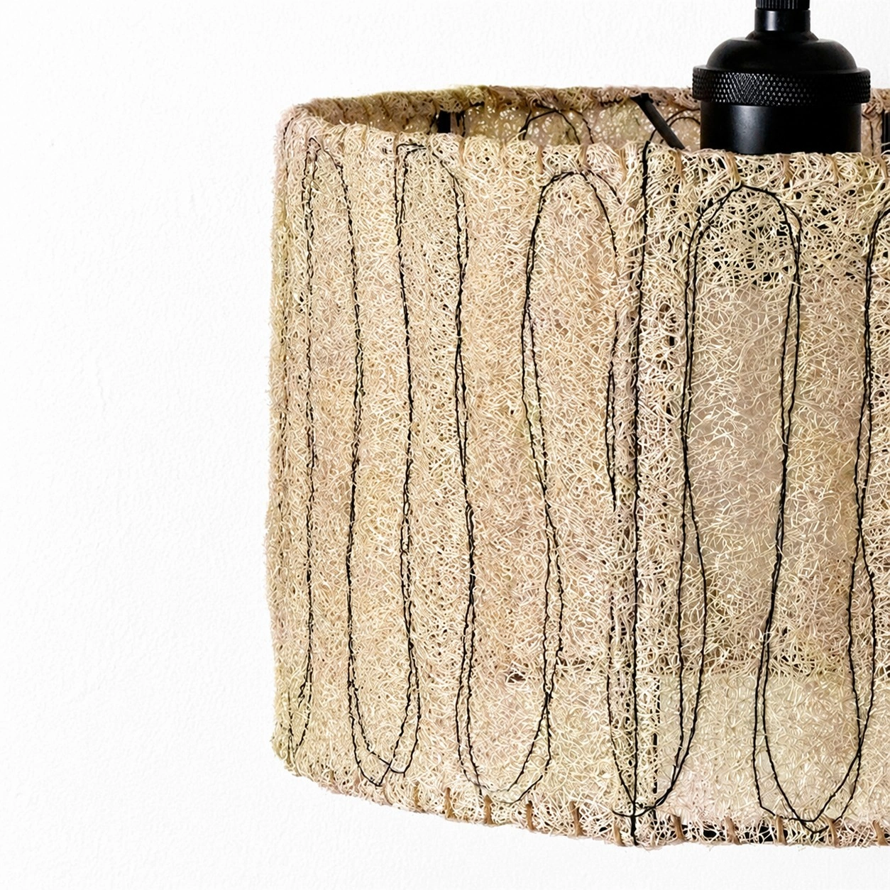 Natural loofah shade texture close view