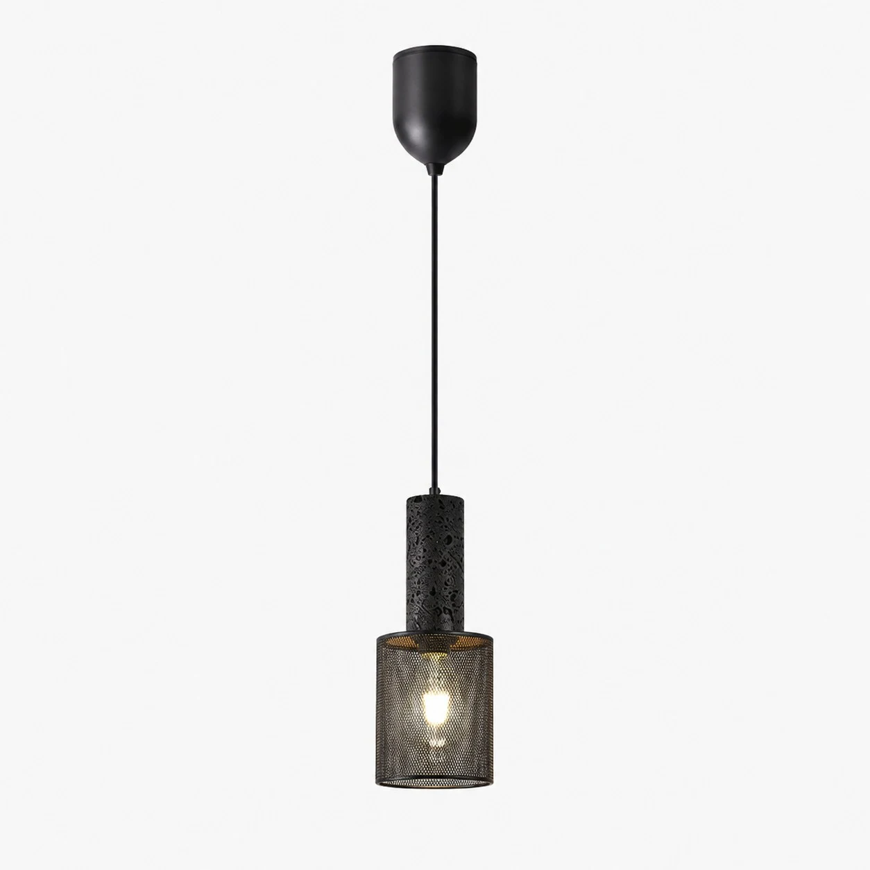 Style B full black mesh pendant light
