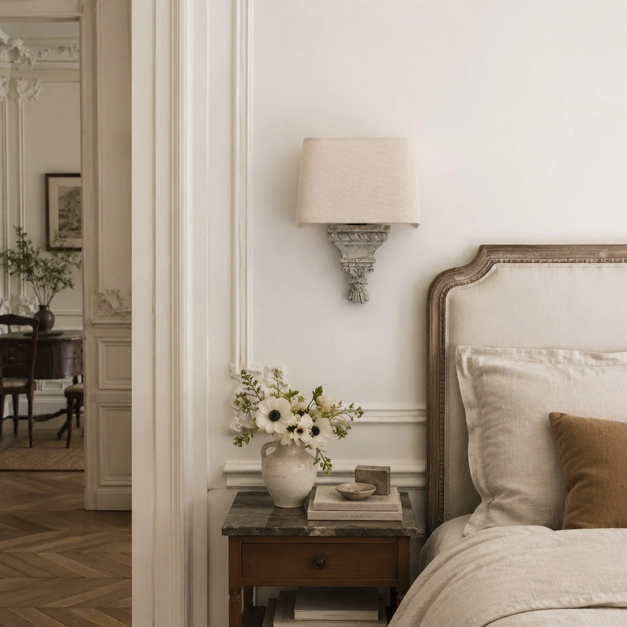 Warm wall light for layered interiors