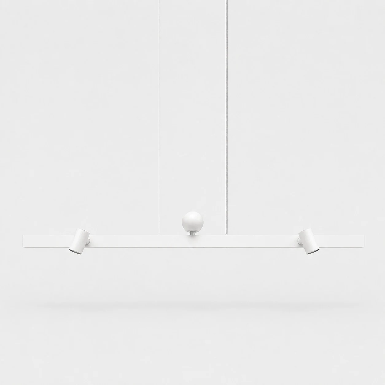Luminária pendente branca de feixe único