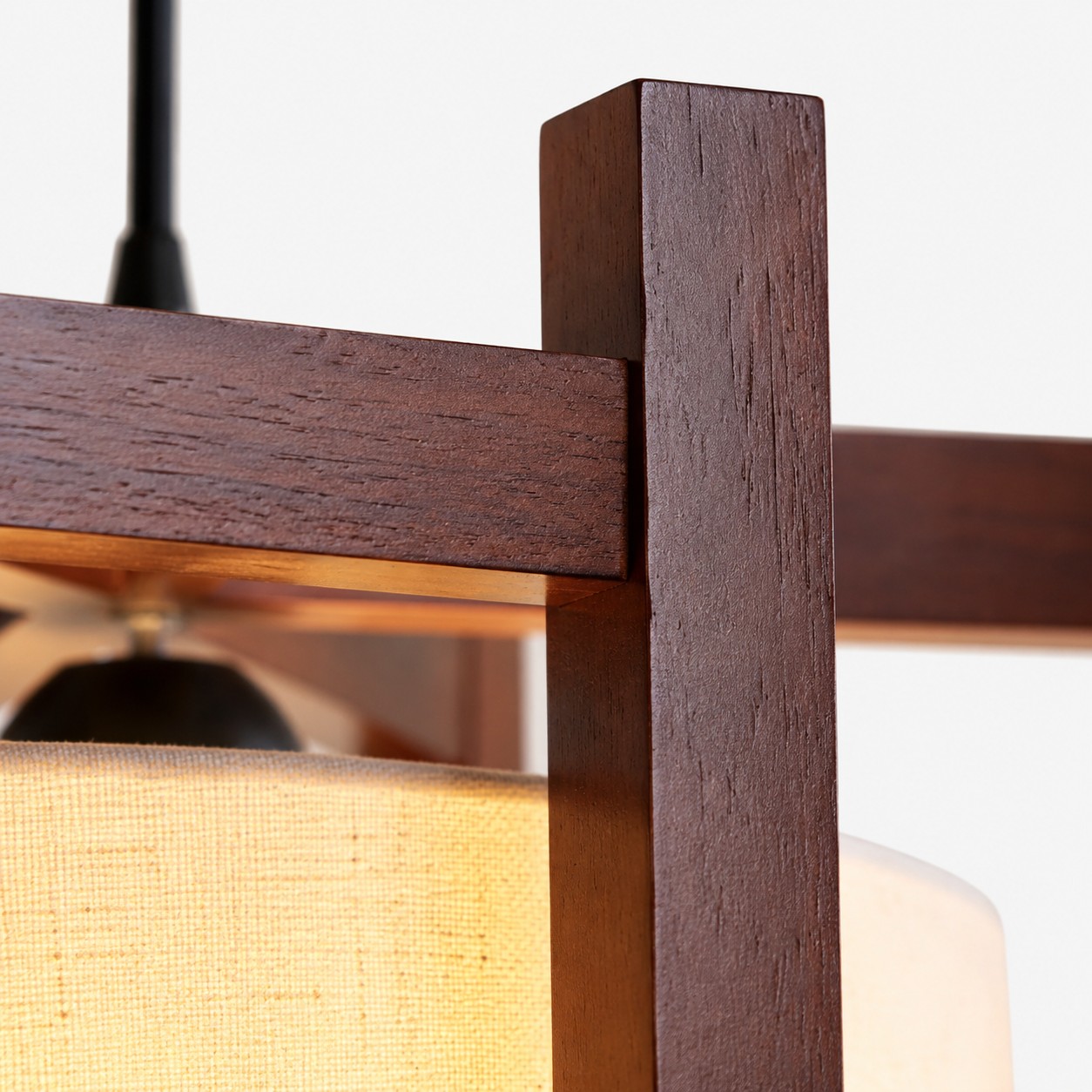 Walnut finish frame grain close-up