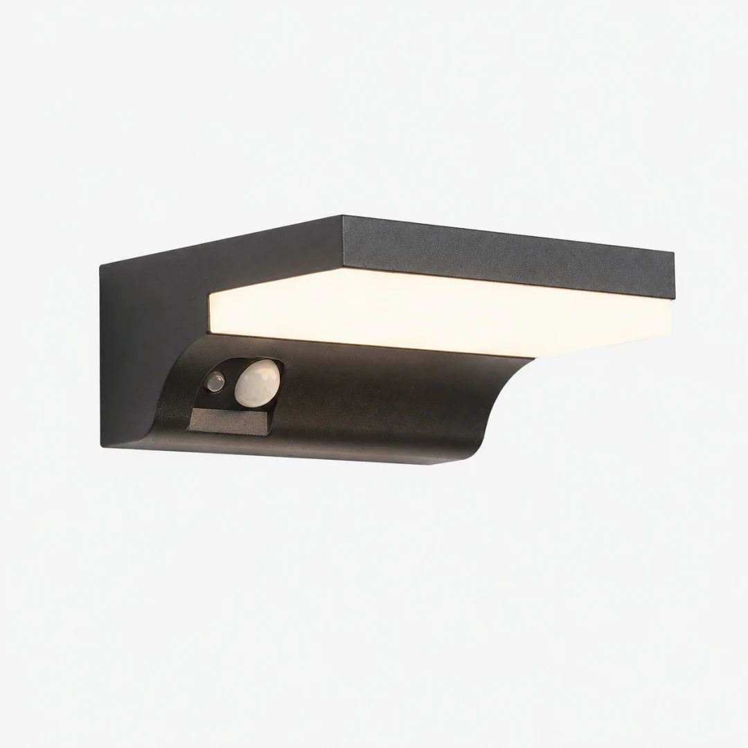 Lámpara de pared exterior negra estilo A