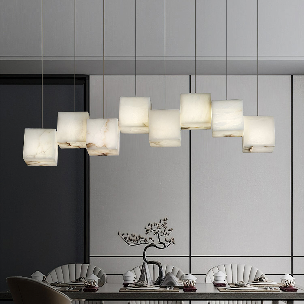 Multiple Boxes Artistic Geometric Shape Modern Elegant Hanging Light Fixture