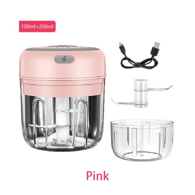 100/250ml Electric Mini Garlic Crusher Portable Chopper